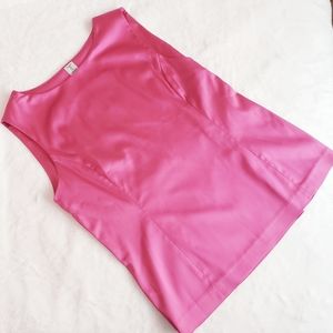 Tristan Fuchsia hot pink satin top. Size M